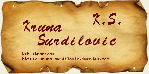 Kruna Šurdilović vizit kartica